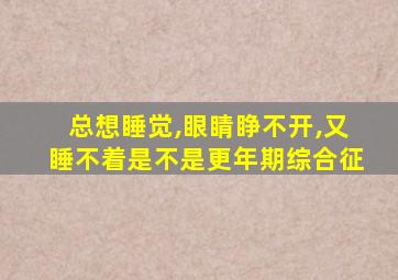 总想睡觉,眼睛睁不开,又睡不着是不是更年期综合征