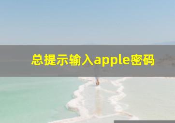 总提示输入apple密码