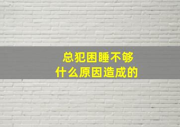 总犯困睡不够什么原因造成的