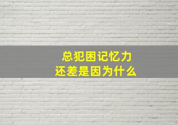 总犯困记忆力还差是因为什么