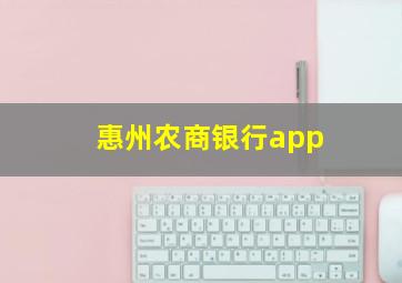 惠州农商银行app