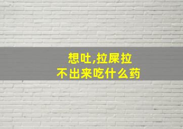 想吐,拉屎拉不出来吃什么药