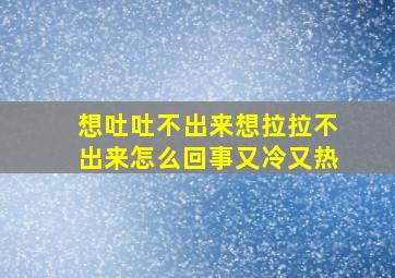 想吐吐不出来想拉拉不出来怎么回事又冷又热