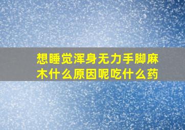 想睡觉浑身无力手脚麻木什么原因呢吃什么药