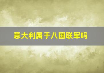 意大利属于八国联军吗