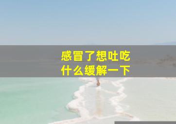 感冒了想吐吃什么缓解一下