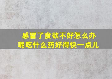 感冒了食欲不好怎么办呢吃什么药好得快一点儿