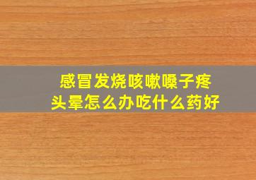 感冒发烧咳嗽嗓子疼头晕怎么办吃什么药好