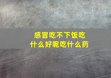 感冒吃不下饭吃什么好呢吃什么药