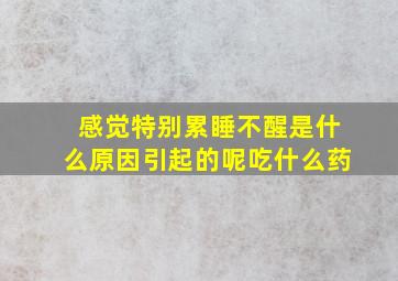 感觉特别累睡不醒是什么原因引起的呢吃什么药