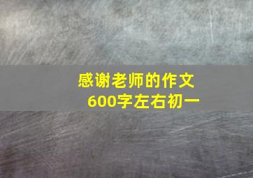 感谢老师的作文600字左右初一