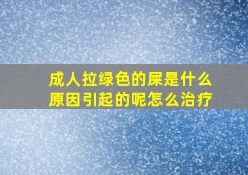 成人拉绿色的屎是什么原因引起的呢怎么治疗