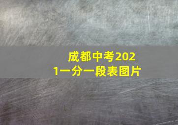 成都中考2021一分一段表图片