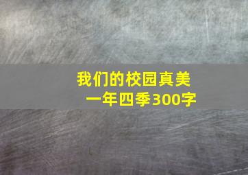 我们的校园真美一年四季300字