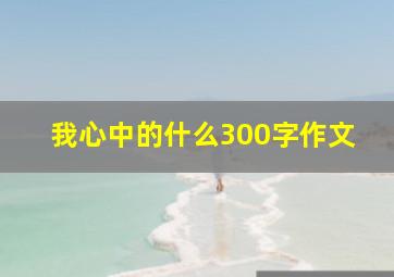 我心中的什么300字作文