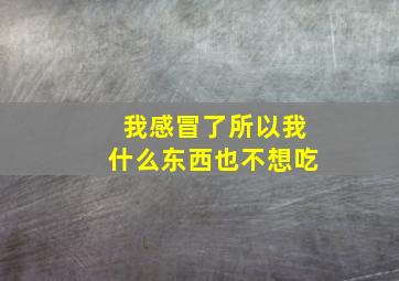 我感冒了所以我什么东西也不想吃