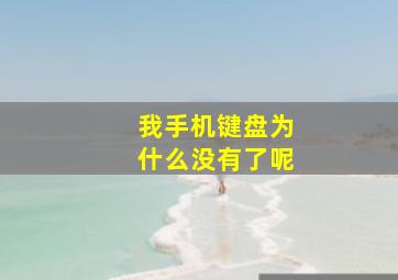 我手机键盘为什么没有了呢