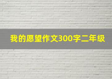 我的愿望作文300字二年级