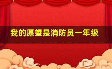 我的愿望是消防员一年级