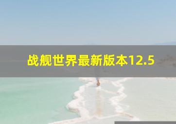 战舰世界最新版本12.5