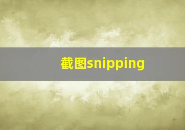 截图snipping