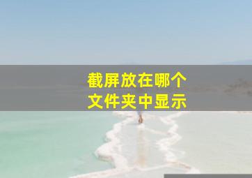 截屏放在哪个文件夹中显示