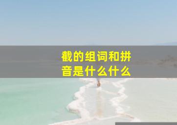 截的组词和拼音是什么什么