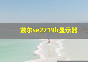 戴尔se2719h显示器