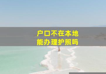 户口不在本地能办理护照吗