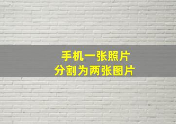 手机一张照片分割为两张图片