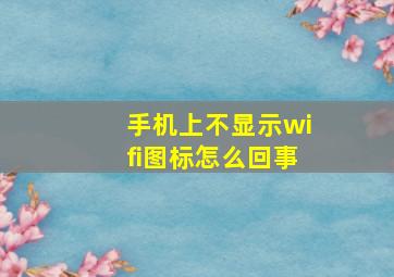 手机上不显示wifi图标怎么回事