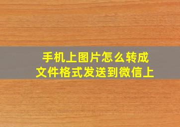 手机上图片怎么转成文件格式发送到微信上