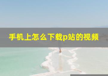 手机上怎么下载p站的视频