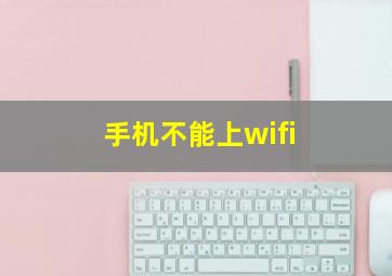 手机不能上wifi