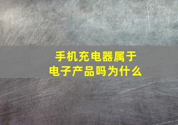 手机充电器属于电子产品吗为什么