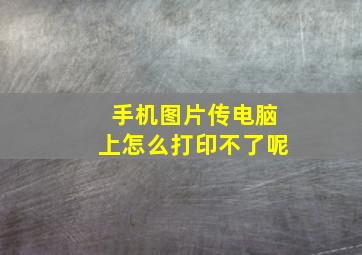 手机图片传电脑上怎么打印不了呢