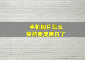 手机图片怎么突然变成黑白了