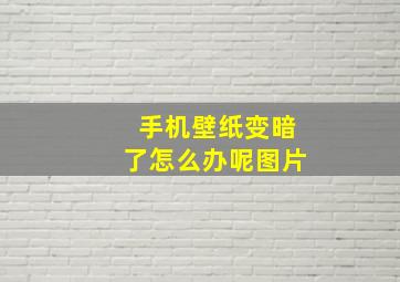 手机壁纸变暗了怎么办呢图片