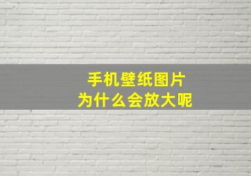 手机壁纸图片为什么会放大呢