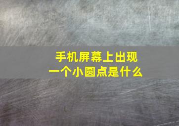 手机屏幕上出现一个小圆点是什么