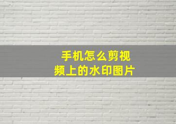 手机怎么剪视频上的水印图片