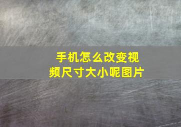 手机怎么改变视频尺寸大小呢图片