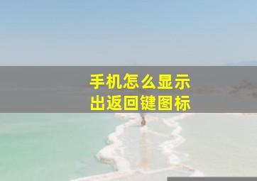 手机怎么显示出返回键图标