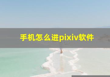 手机怎么进pixiv软件