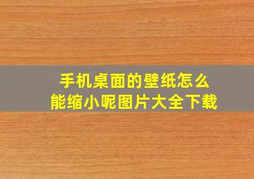 手机桌面的壁纸怎么能缩小呢图片大全下载