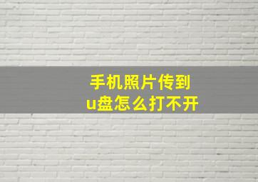 手机照片传到u盘怎么打不开