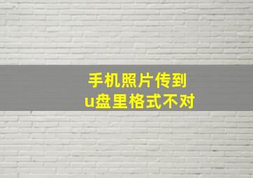 手机照片传到u盘里格式不对