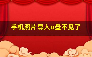 手机照片导入u盘不见了