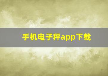 手机电子秤app下载