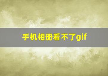 手机相册看不了gif